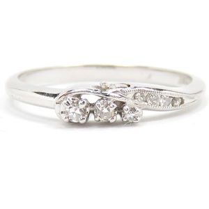 14k white gold and Diamond band